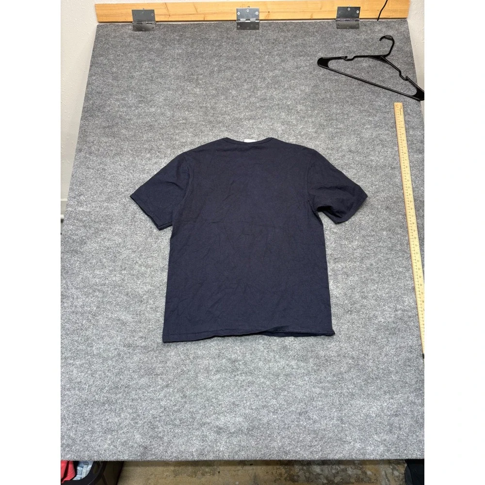 Champion Mens Medium Navy Blue‎ Script Logo Short Sleeve Cotton T-Shirt GT191 - Picture 5 of 7